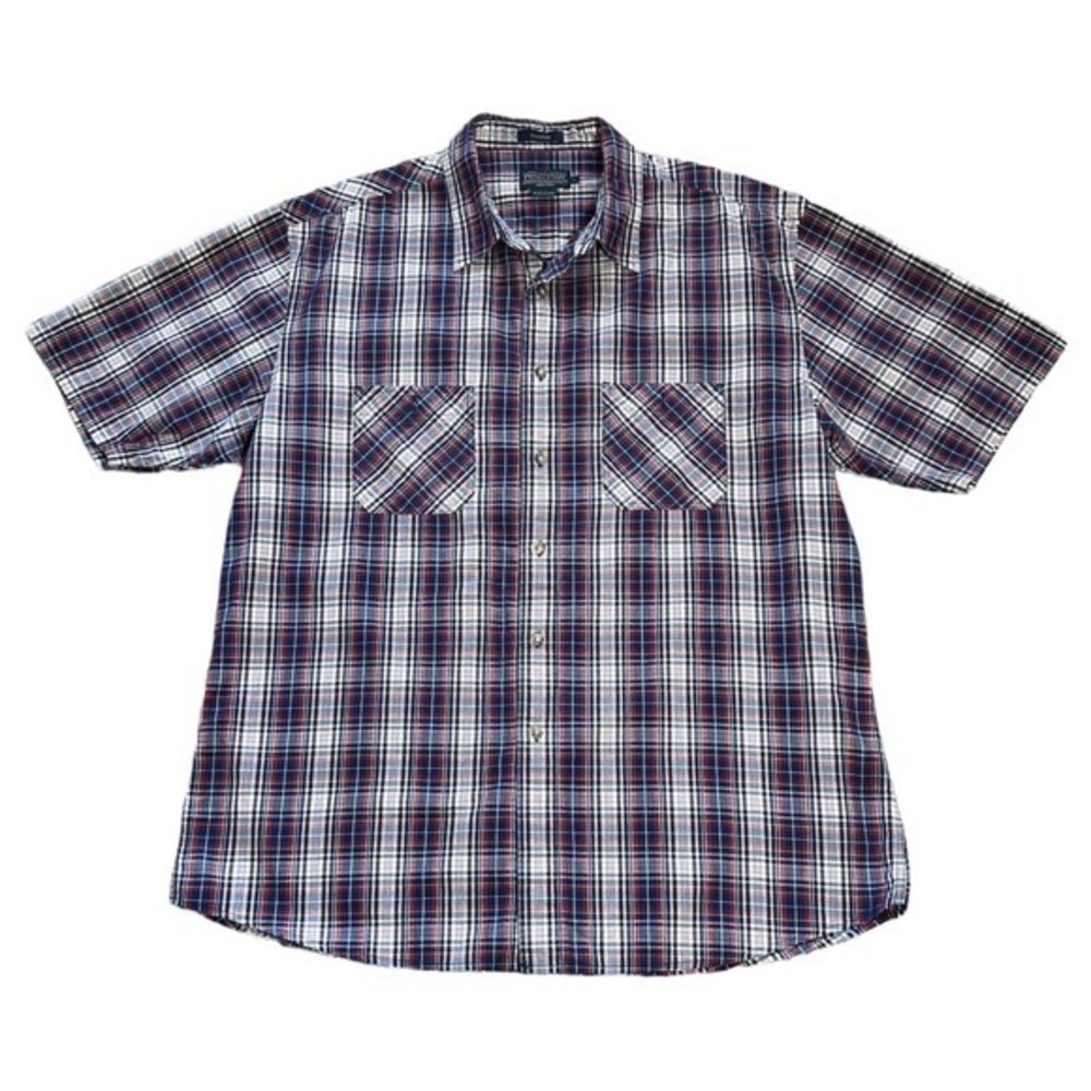 Pendleton‎ Santiam Men's Cotton Short Sleeve Button Up Casual Plaid Shirt Sz. XL